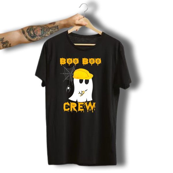 Boo Boo Crew Halloween Ghost Electrician Spider Web T Shirt t shirt 1