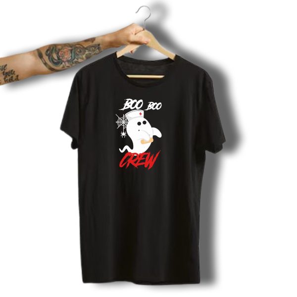 Boo Boo Crew Halloween Nurse Ghost Costume T Shirt t shirt 1