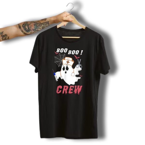 Boo Boo Crew Nurse Ghost Halloween Nurse Costume T Shirt t shirt 1
