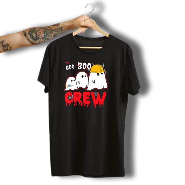 Boo Boo Ghost Crew Construction Halloween Fun T Shirt t shirt 1
