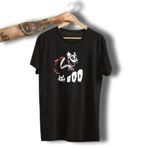 Boo Ghost Cat Halloween Spooky Creature With Fangs T Shirt t shirt 1 1
