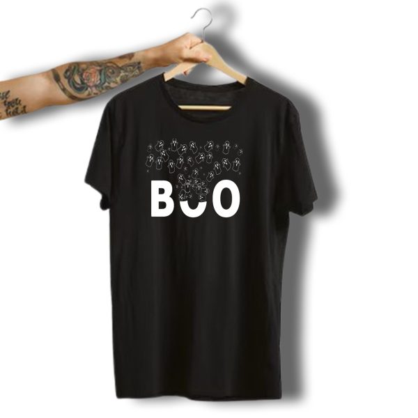 Boo Ghost Halloween Bats Pumpkin Witch Witches T Shirt t shirt 1