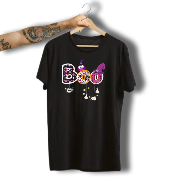 Boo Halloween Costume Spiders Ghosts Pumpkin Witch Hat Owl T Shirt t shirt 1