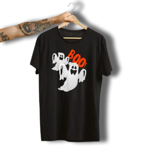 Boo Halloween Funny Ghosts With Spooky Expression T Shirt t shirt 1 1