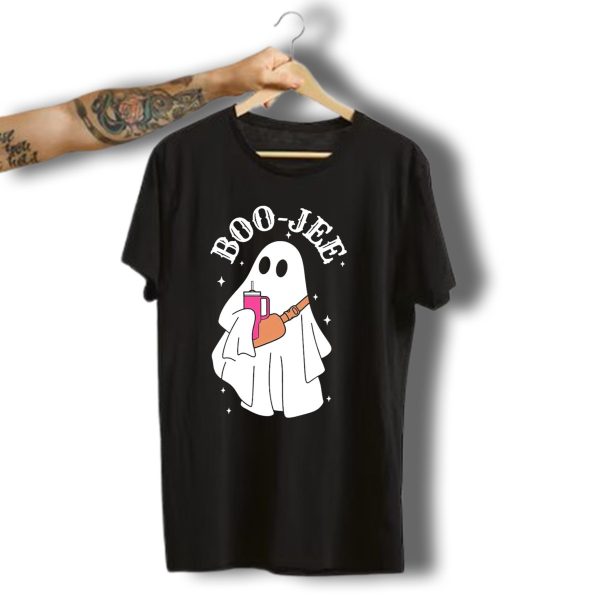 Boo Jee Ghost With Drink Halloween T Shirt t shirt 1
