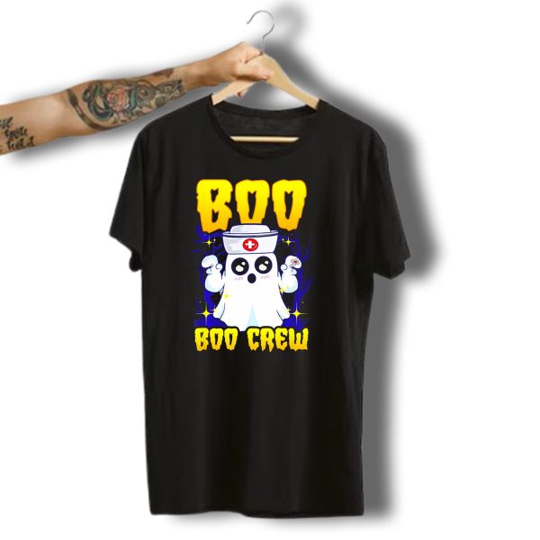 Boo Nurse Ghost Boo Crew Halloween T Shirt t shirt 1