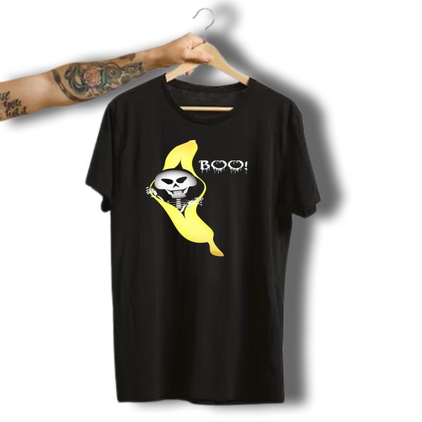 Boo Skeleton Inside Scary Halloween Banana Trick Or Treat T Shirt 1 t shirt 1
