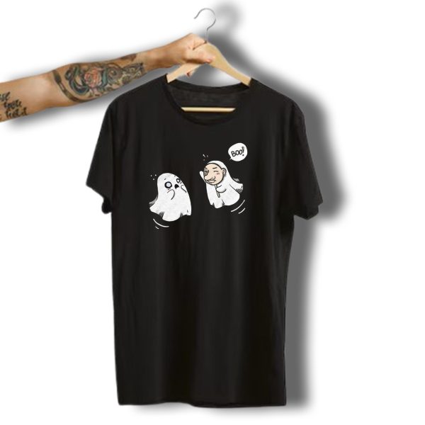 Boo Spoopy Hooman Ghosts Playful Halloween Scare T Shirt t shirt 1