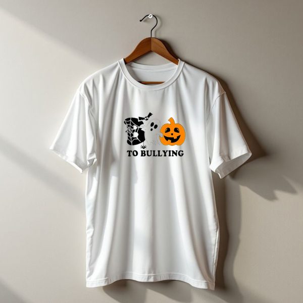 Boo To Bullying Orange Anti Bullying Unity Day Halloween Ghost Pumpkin T Shirt t shirt 1