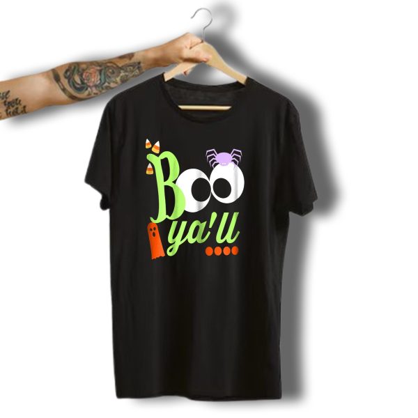 Boo YaLl Fun Funny Southern Halloween Candy Corn Spider Ghost T Shirt t shirt 1 1
