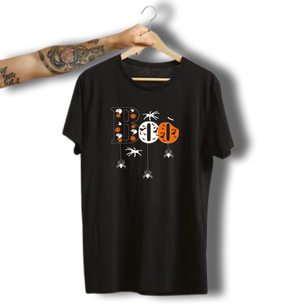 Booevents Ghosts Pumpkins Spiders Witch Hat Bats Halloween T Shirt t shirt 1