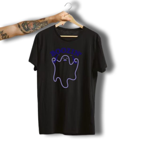 Boozin Ghost Halloween Party Fun T Shirt t shirt 1