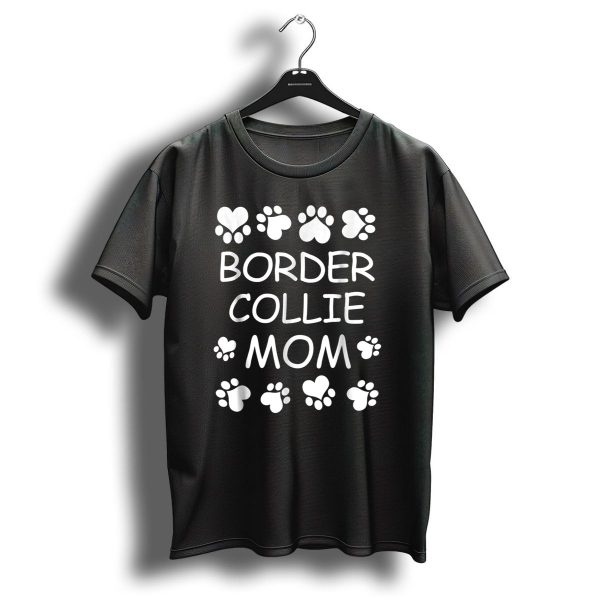 Border Collie Mom Paw Print Heart Lovers For Christmas Birthday T Shirt 1 t shirt 1