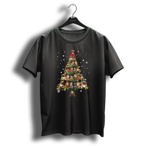 Boxer Dog Christmas Tree Holiday T-Shirt