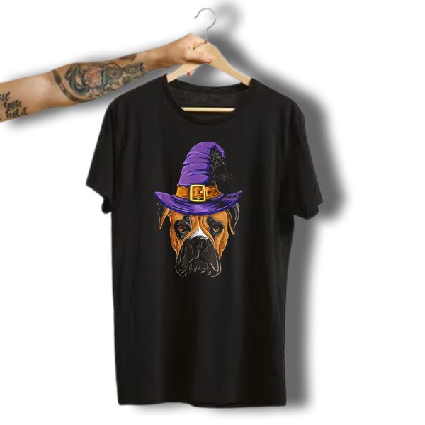 Boxer Dog Witch Hat Halloween T Shirt 1 t shirt 1