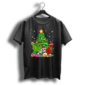 Boxer Family Christmas Time Dog Holiday Tree Gifts Snowflakes T-Shirt