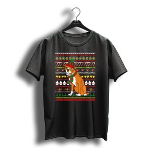 Boxer Santa Claus Uglydog Christmas T-Shirt