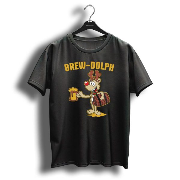 Brewdolph Reindeer Rudolph Christmas Beer Barrel Funny T Shirt 1 t shirt 1
