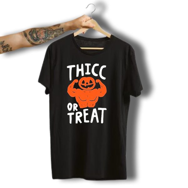 Bri Missbrisolo Thicc Or Treat Halloween Pumpkin Jack O Lantern Bodybuilder T Shirt t shirt 1