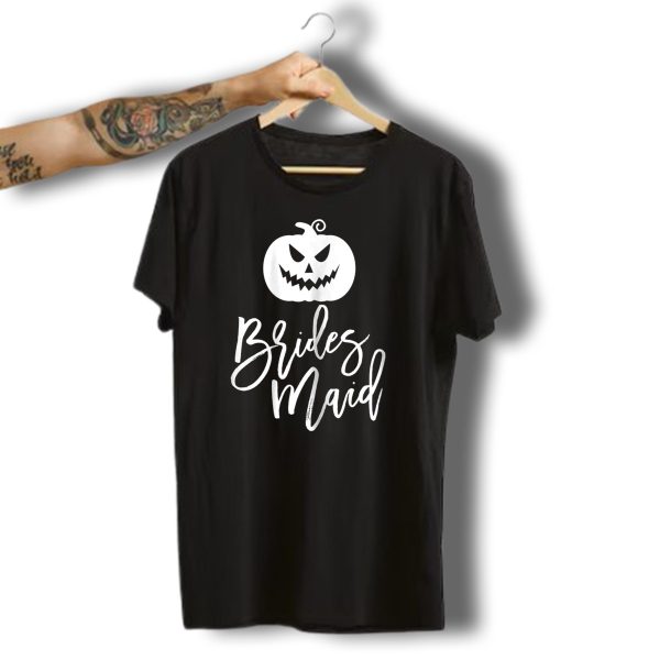 Bridesmaid Pumpkin Halloween Face T Shirt t shirt 1