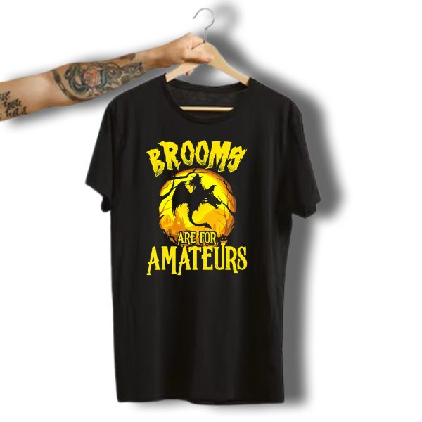 Brooms Are For Amateurs Halloween Witch Riding Dragon T Shirt 1 t shirt 1