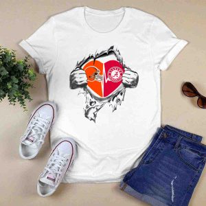 Browns Alabama Crimson Tide Heart Logo Panel T-Shirt