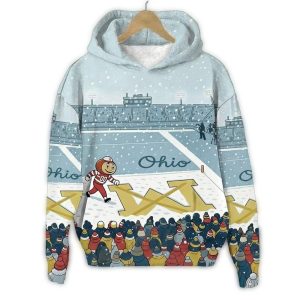 Brutus Crossed Out The M Ohio Vs Michigan Rivalry All Over Print Hoodie