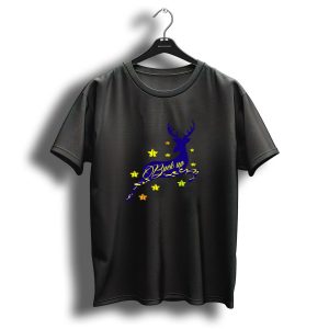 Buck Up Reindeer With Stars Christmas Xmas T Shirt