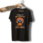 Buckle Up Buttercup Halloween Stitch You Just Flipped My Witch Switch Pumpkin Moon Bats T-Shirt