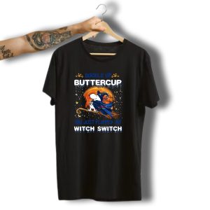 Buckle Up Buttercup You Just Flipped My Witch Switch Buffalo Bills Snoopy Halloween T-Shirt