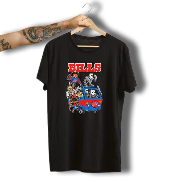 Buffalo Bills Nfl Horror Movie Characters Hippie Halloween Van T Shirt t shirt 1
