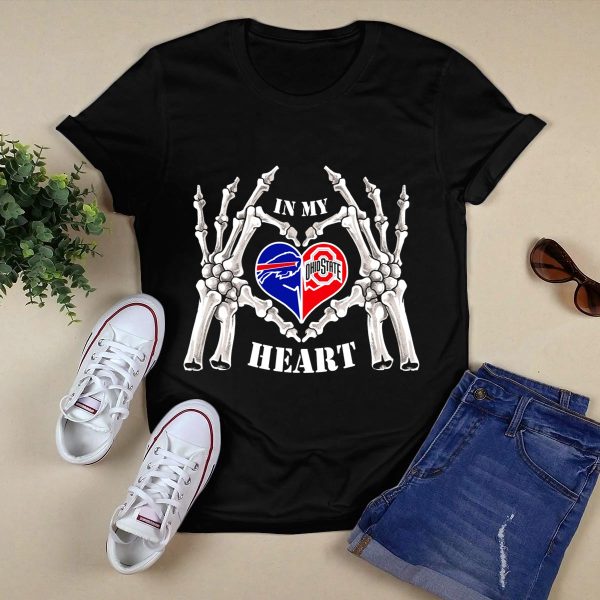 Buffalo Bills Ohio State Buckeyes In My Heart T Shirt Black 1