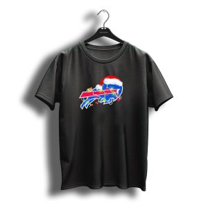 Buffalo Bills Santa Hat Christmas Lights T-Shirt