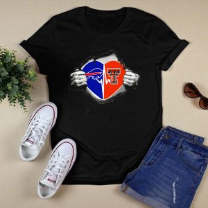 Buffalo Bills Texas Tech Red Raiders Heart Logo Passion T-Shirt