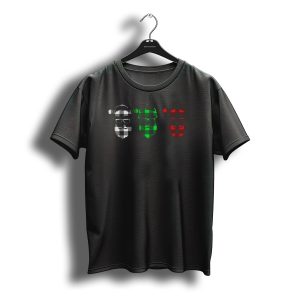 Buffalo Plaid Santa Christmas Hat Trio Black Green Red T-Shirt