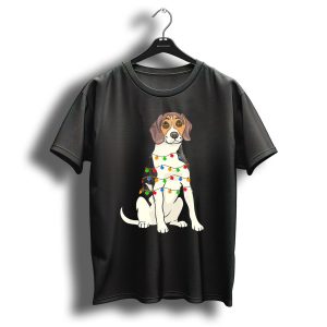 Bulldog Christmas Light Cute Beagle Love Holiday Dog Festive Lights T-Shirt
