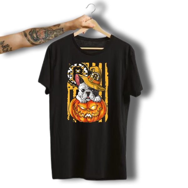 Bulldog Halloween Boston Bruins Pumpkin Magic T Shirt t shirt 1