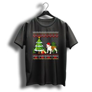 Bulldog Santa Christmas Uglydog Sweater Winter Festive Tree T Shirt
