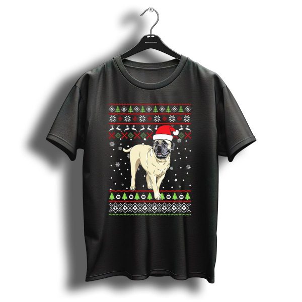 Bullmastiff Christmas Santa Hat Ugly T Shirt 1 t shirt 1