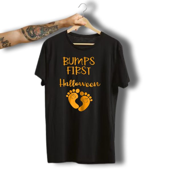 Bumps First Halloween Pumpkin Feet T Shirt t shirt 1