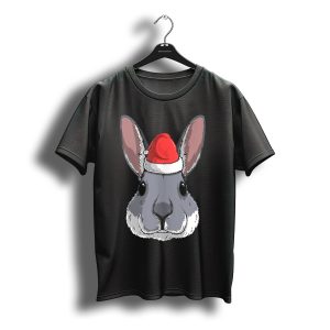 Bunny Rabbit Santa Claus Hat Christmas Xmas Festive Holiday Rabbit T-Shirt