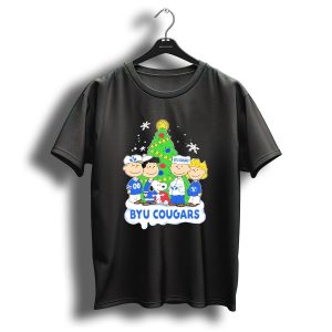 Byu Cougars Snoopy Christmas Tree Peanuts Characters T Shirt