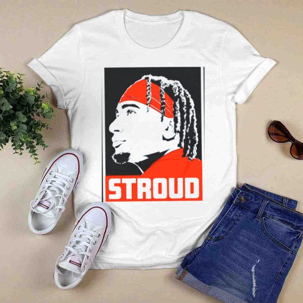 CJ Stroud Ohio State Buckeyes Portrait Stroud T Shirt 0