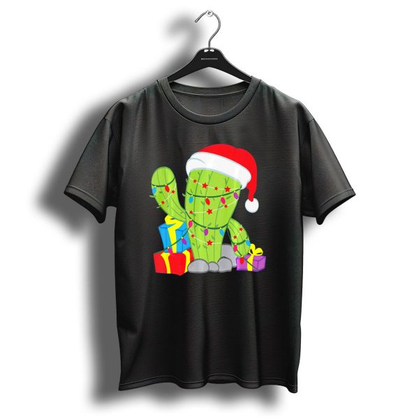 Cactus Tree Santa Hat Christmas Presents Mexican T Shirt 1 t shirt 1