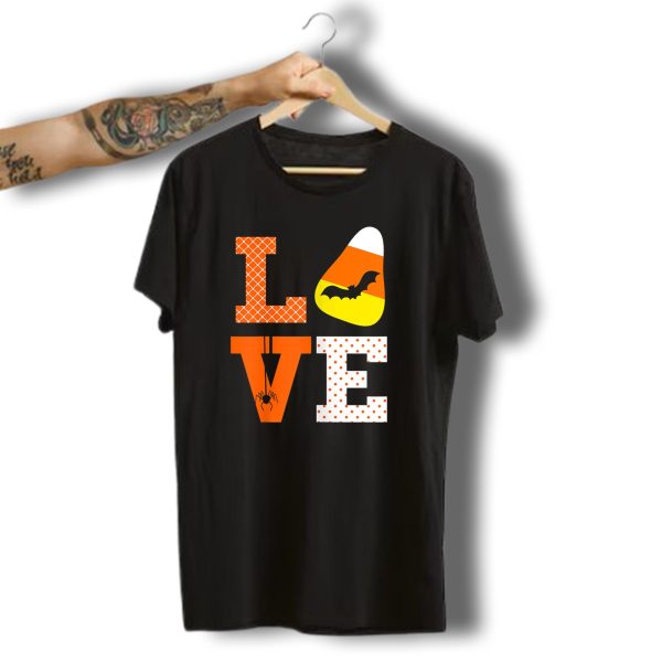 Candy Corn Love Halloween Bat Spider Teen Tween Girl Cute T Shirt t shirt 1