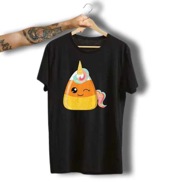 Candy Corn Unicorn Funny Halloween Candicorn T Shirt t shirt 1