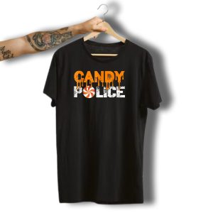 Candy Police Funny Mom Or Dad Halloween Candy Inspector T-Shirt