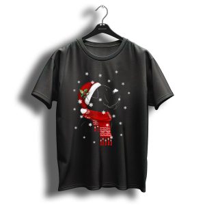 Cane Corso Christmas Tree Xmas For Cane Corso With Santa Hat And Snowflakes T Shirt