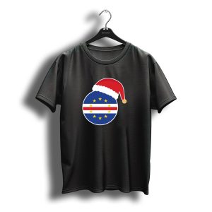 Cape Verde Flag With Santa Hat Christmas T-Shirt