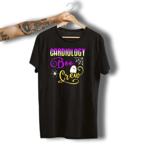 Cardiology Boo Crew Halloween Ghost Spider Web T Shirt t shirt 1